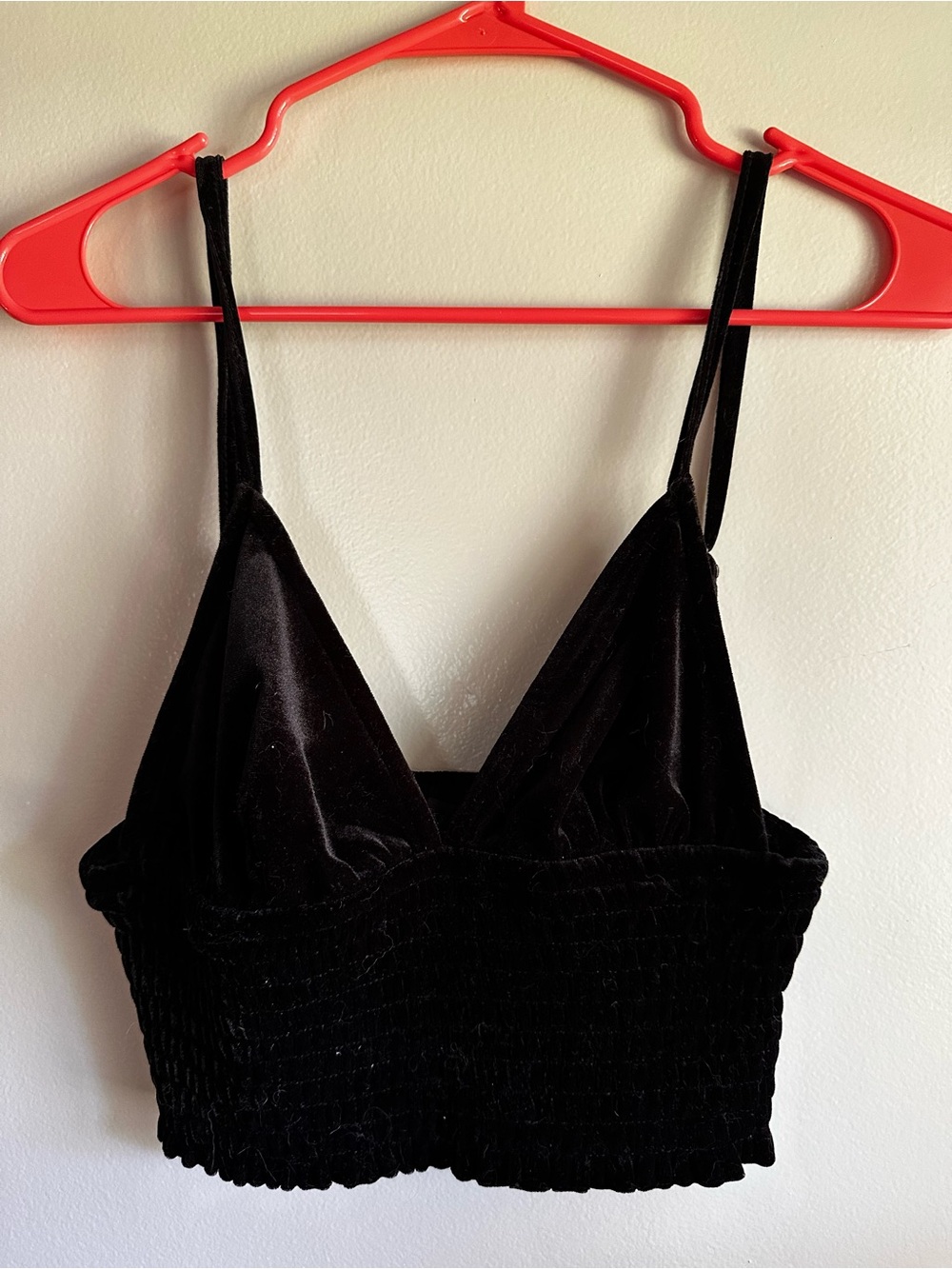 Dress Forum Black Velvet Crop Cami